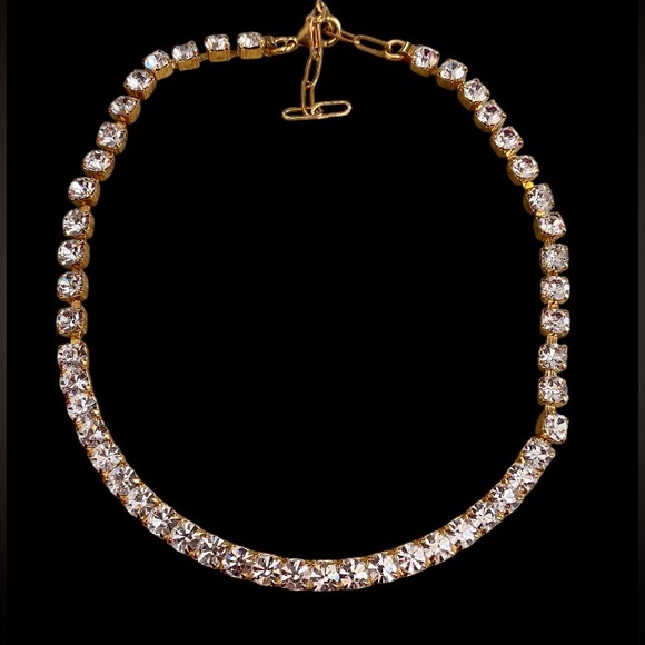 Elizabeth Cole Lorelei crystal tennis necklace - Picture 1 of 6